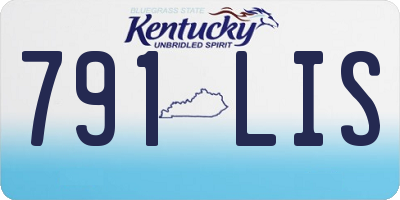 KY license plate 791LIS