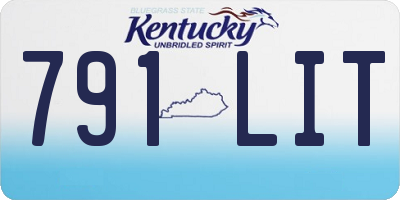 KY license plate 791LIT