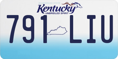 KY license plate 791LIU