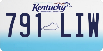 KY license plate 791LIW