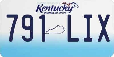 KY license plate 791LIX