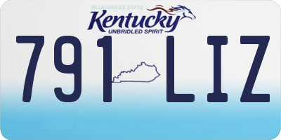 KY license plate 791LIZ