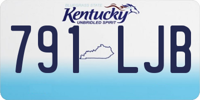 KY license plate 791LJB