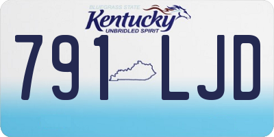KY license plate 791LJD