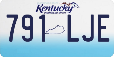 KY license plate 791LJE