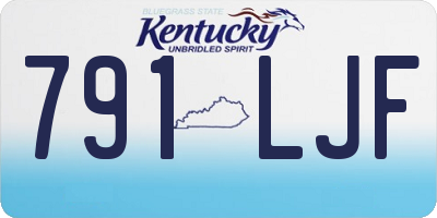 KY license plate 791LJF