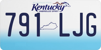 KY license plate 791LJG