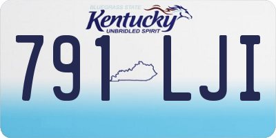 KY license plate 791LJI
