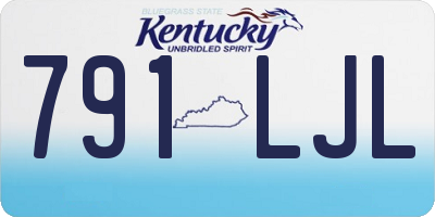 KY license plate 791LJL