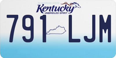 KY license plate 791LJM