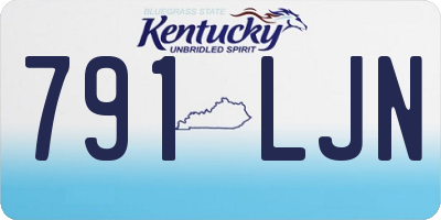 KY license plate 791LJN