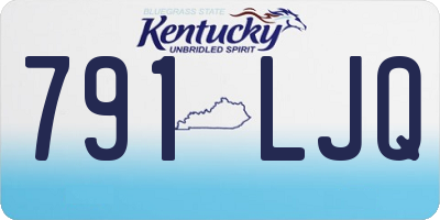 KY license plate 791LJQ