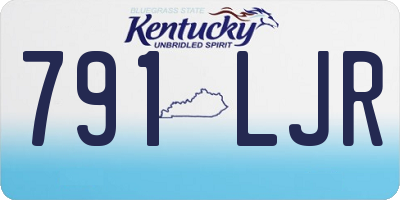 KY license plate 791LJR