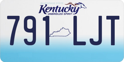 KY license plate 791LJT