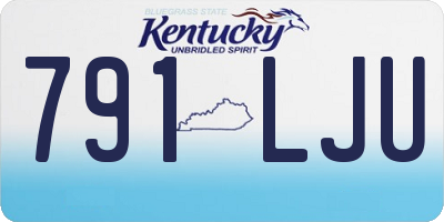 KY license plate 791LJU