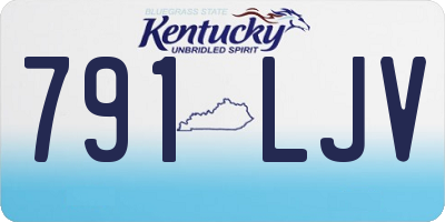 KY license plate 791LJV
