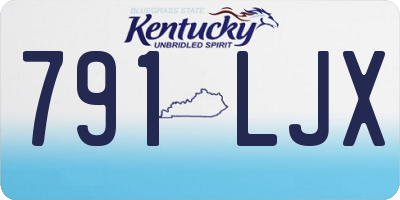 KY license plate 791LJX