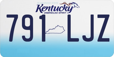 KY license plate 791LJZ