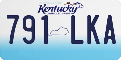 KY license plate 791LKA
