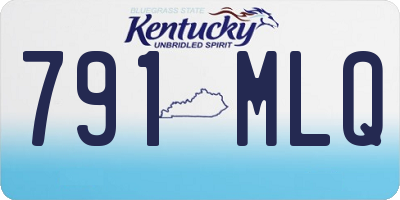 KY license plate 791MLQ
