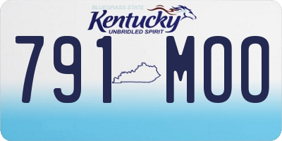KY license plate 791MOO