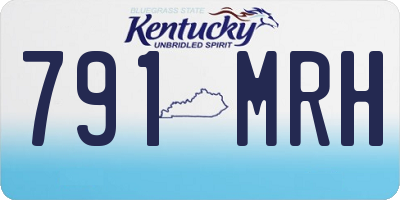 KY license plate 791MRH