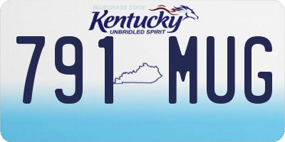 KY license plate 791MUG