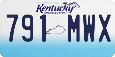 KY license plate 791MWX