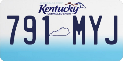 KY license plate 791MYJ