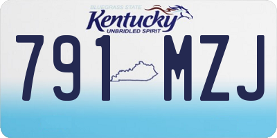 KY license plate 791MZJ