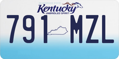 KY license plate 791MZL