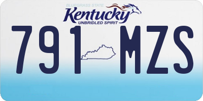 KY license plate 791MZS