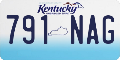 KY license plate 791NAG