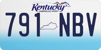 KY license plate 791NBV