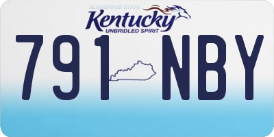 KY license plate 791NBY