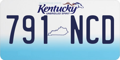 KY license plate 791NCD