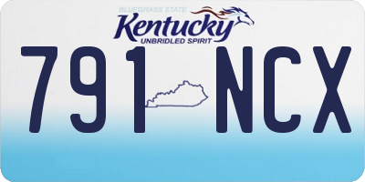 KY license plate 791NCX