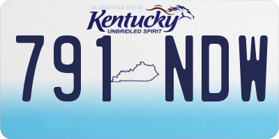 KY license plate 791NDW