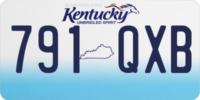 KY license plate 791QXB