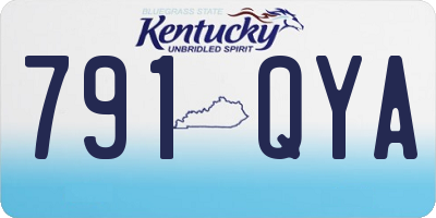 KY license plate 791QYA