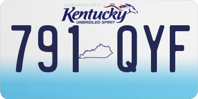 KY license plate 791QYF