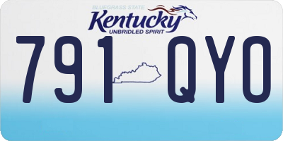 KY license plate 791QYO