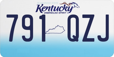 KY license plate 791QZJ