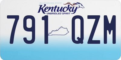 KY license plate 791QZM