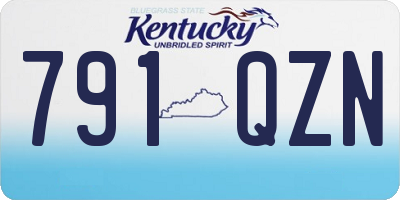 KY license plate 791QZN