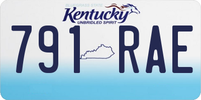 KY license plate 791RAE