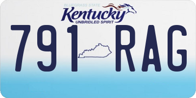 KY license plate 791RAG