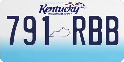 KY license plate 791RBB