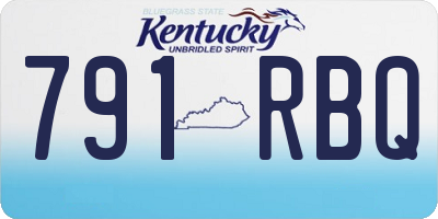 KY license plate 791RBQ