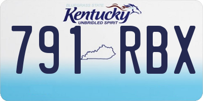 KY license plate 791RBX